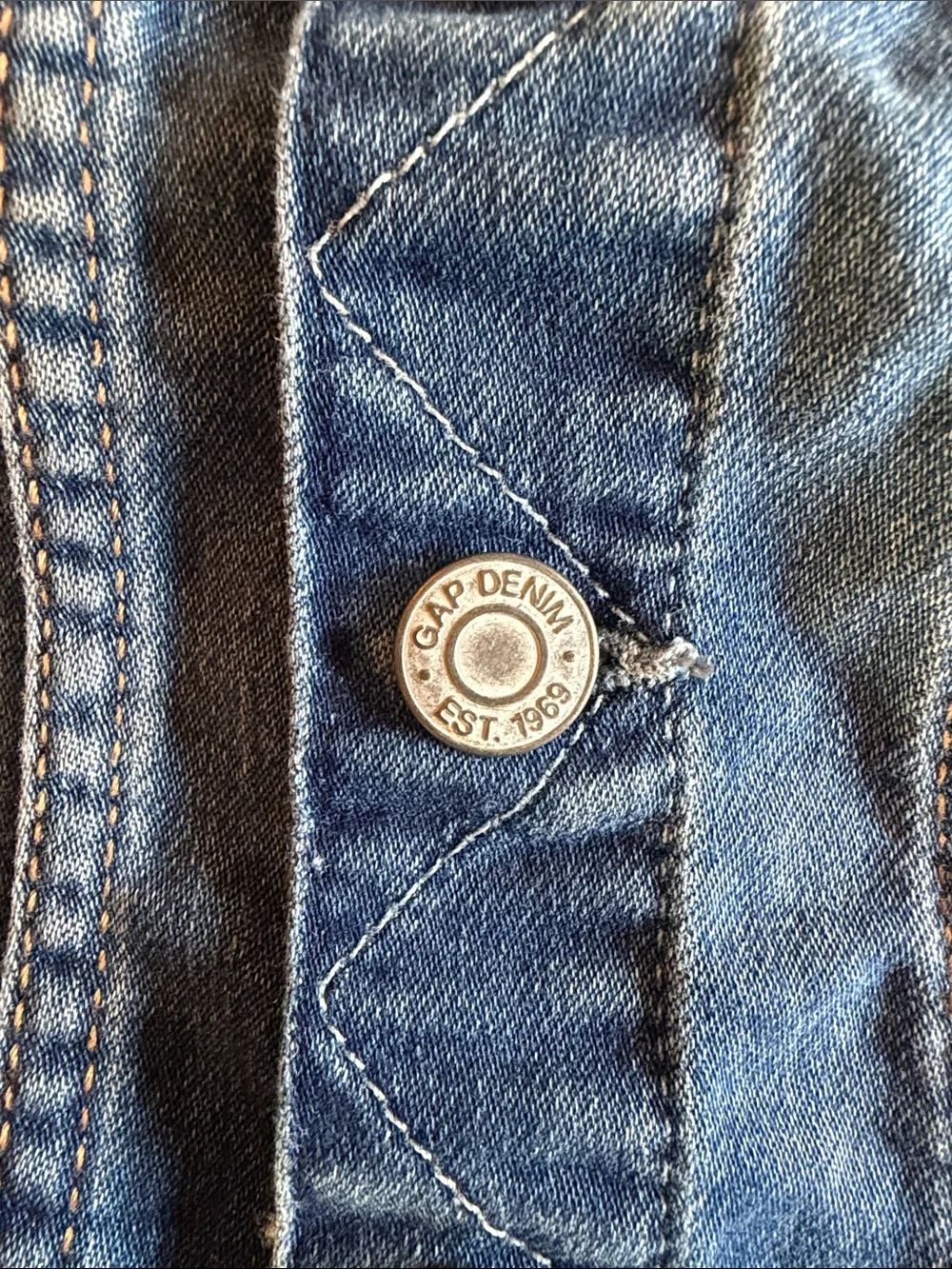 GAP Kids Blue Denim Jacket - Button Front with Chest Pockets